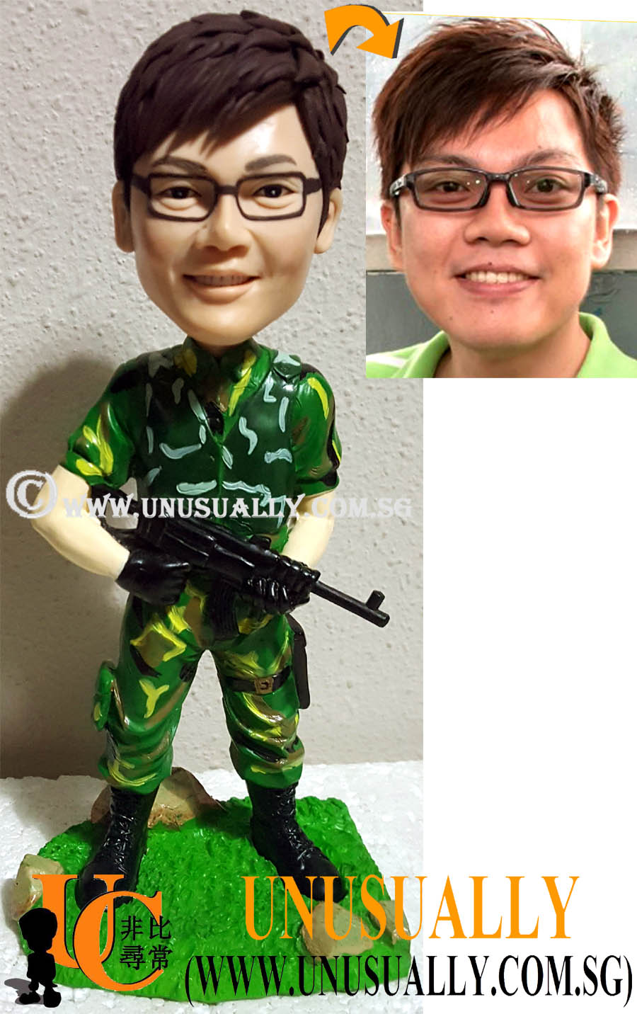 Custom 3D Mighty Solider Figurine